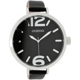 OOZOO Timepieces 48mm Black Leather Strap C7514